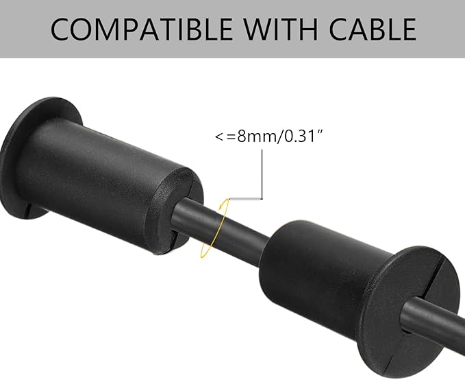 Starlink Cable Routing Kit for 1 Inch Wall Hole, 2Pcs Silicon Wall Grommet for Starlink Ethernet Cable Wall Pass Through, Starlink Cable Routing Accessories, Black