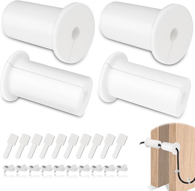 24Pcs Cable Routing Kit for Starlink - 1 inch Wall Grommets for Cables Through Bushings Cable Grommet with Nail in Cable Clips Reusable Cable Ties