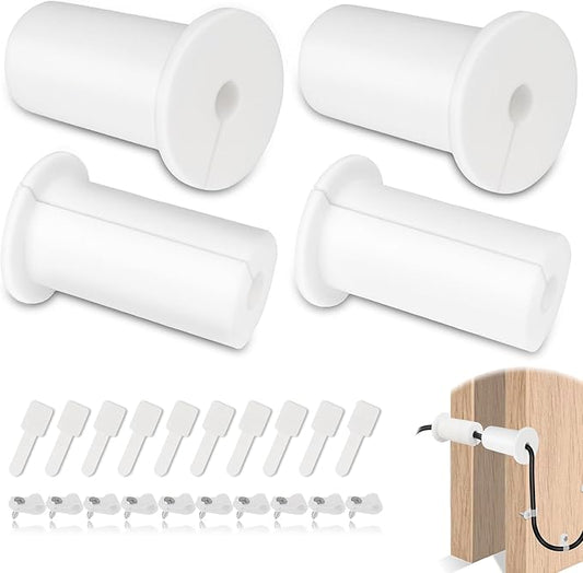 24Pcs Cable Routing Kit for Starlink - 1 inch Wall Grommets for Cables Through Bushings Cable Grommet with Nail in Cable Clips Reusable Cable Ties