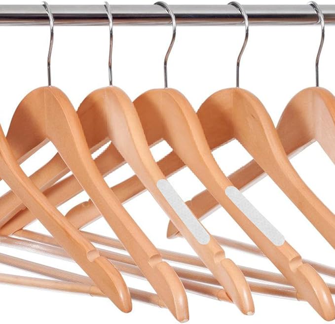 FOMIYES Non-Slip Hanger Grips 100Pcs Adhesive Silicone Strips for Clothes Anti-Skid Coat Rack Tape for Closet Organization and Secure Clothing Storage