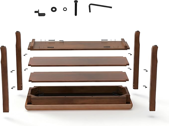 Shoe Rack Bench Entryway Storage with Leather Cushion, Shoe Organizer Bench for Entryway, Front Doors Entrances Hallway,Mudroom,Closet, Bedroom,Solidwood 3 Height-Adjustable Removable Shelve,39.4"