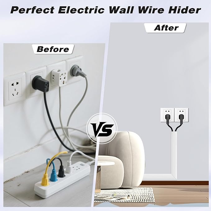 39" Silicone Cord Hider for Wall Mount TV,Large Self-Adhesive Cable Hider for 2-3 Cords,Cable Management Under Desk,Cord Organizer,Cable Raceway Home & Office Trim,Cord Concealer Channel,White