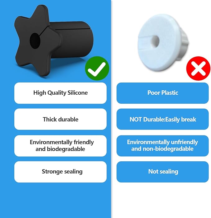 5/8 Inch Wall Hole Cable Routing Kit Accessories for Starlink Ethernet Cables, Silicone Cable Feed Through Bushings, Cable Grommet (Black, 2PCS)