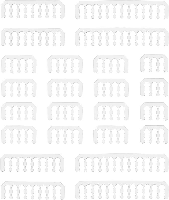 FormulaMod Cable Comb Kit for Power Cable,Sleeve Management Tools Wire Organizer Comb Includes 4x24 P+4x16P+12x8P+4x6P Computer Case Water Cooling Cable Organizer(Clear)