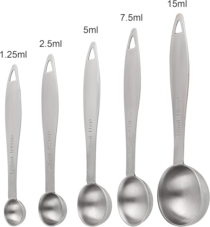 Measuring Cups and Spoons, 12 Piece Metric & US 18/8 Stainless Steel Measuring Cup and Spoon Set, Dry Metal Measuring Cups Spoons & Leveler & Measure Equivalents for Kitchen & Baking
