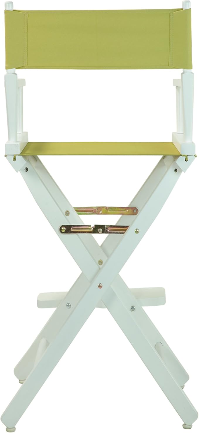 Casual Home Director's Chair, 30"-Bar Height, WhiteFrame/Sage Canvas