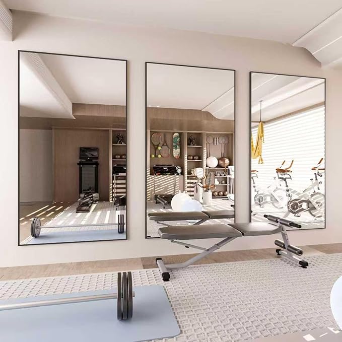 EOGOW 65" x 22" Full Body Mirror,Tempered Glass Shatterproof Full Length Mirror with Stand, Hanging, Wall Mounted Leaning for Bedroom Living Room Entryway