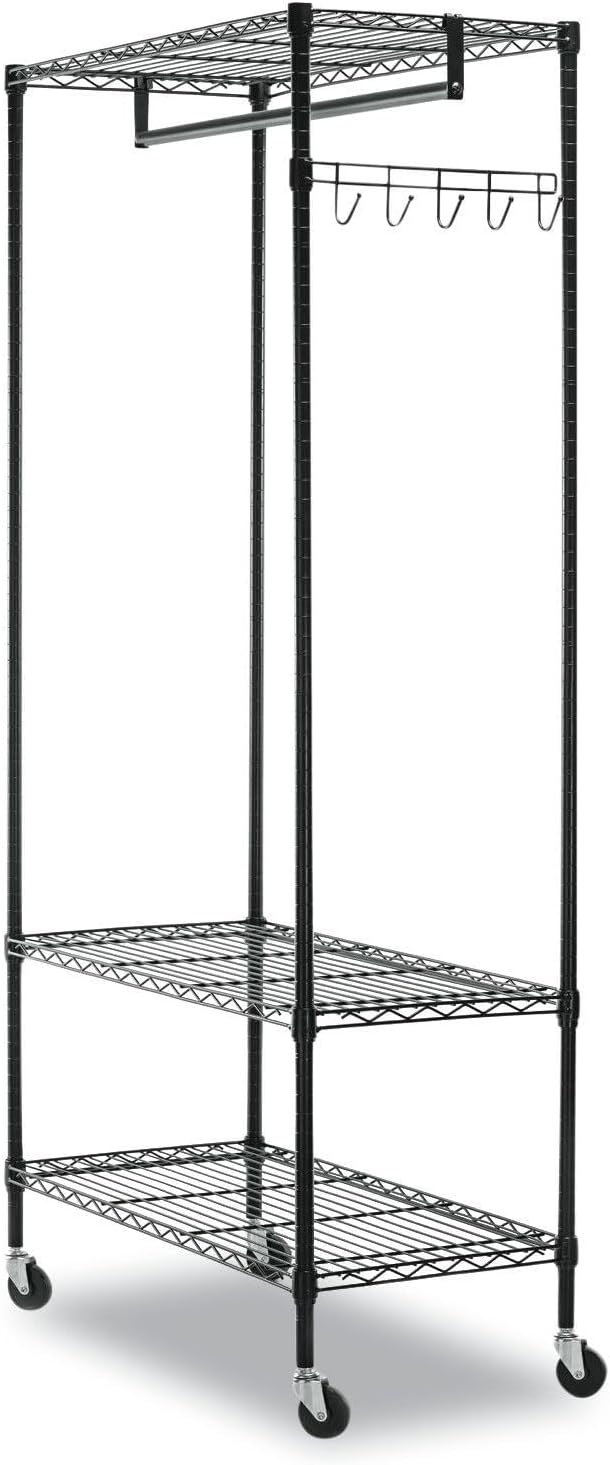 Alera Wire Shelving Garment Rack (Black)