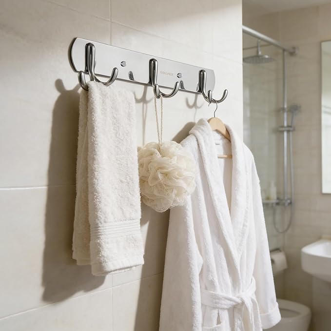 SOLVEX Coat Rack Wall Mount,2 Pack Coat Hooks Wall Mount, Hat Rack Key Holder Bag Hanger for Wall,Wall Hooks for Hanging,Purse Hanger Towel Hooks for Bathroom SP-60301