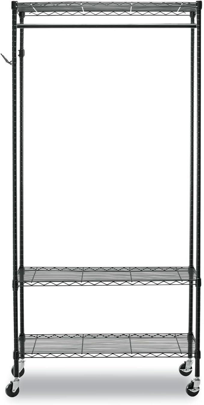 Alera Wire Shelving Garment Rack (Black)