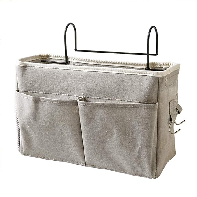 Arinda Bedside Storage Bag Hanging Organizer Bedside Caddy for Bunk Dorm Rooms Bed Rail