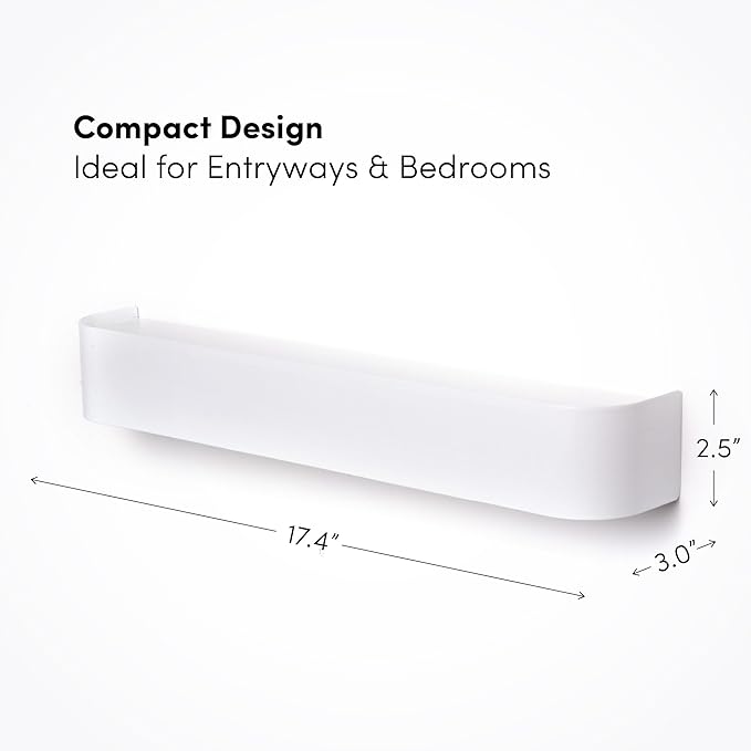 xympo Modern Wall-Mounted Coat Rack with Shelf – Heavy-Duty Steel, 5 Sturdy Hooks, Powder-Coated Finish, Space-Saving Entryway Organizer with Mounting Hardware – Sleek & Minimalist Design (White)