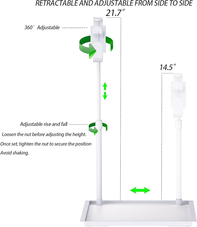 CPAP Protector Mat - CPAP Hose Holder Bedside Organizer - CPAP Hose Hanger with Retractable Hook for CPAP Mask & Tube,Keep cpap supplies neat and tidy, Enhances Sleep Quality (white)