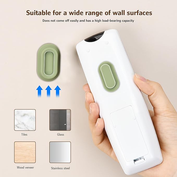 XYOFUN Magnetic Remote Control Holder Wall Mount - 4 Pcs No Drill Self-Adhesive Organizer for Air Conditioner & TV Remotes, Storage Caddy for Televisions Backside - Multicolor