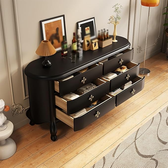 Entryway Table 140cm Solid Wood Entryway Chest Table, Household Decorative Storage Table with Drawers, for Living Room, Kitchen, Bedroom Console Table(B)