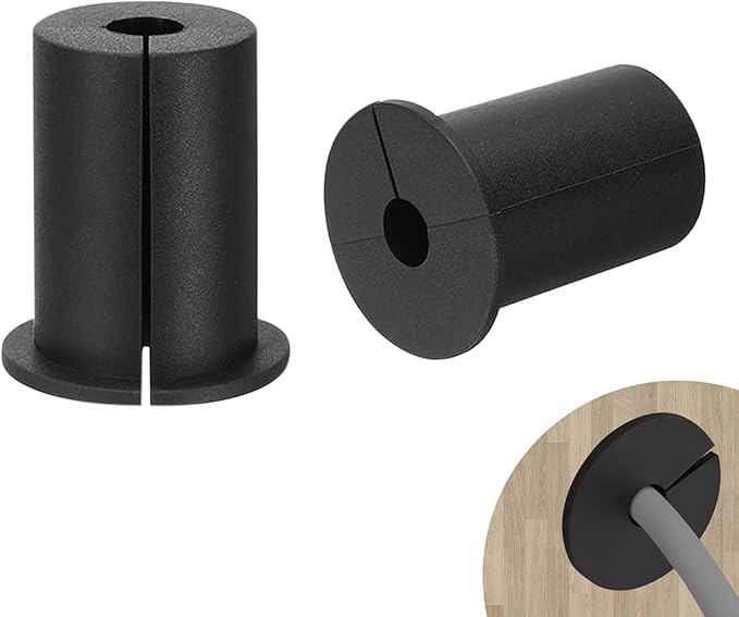 Starlink Cable Routing Kit for 1 Inch Wall Hole, 2Pcs Silicon Wall Grommet for Starlink Ethernet Cable Wall Pass Through, Starlink Cable Routing Accessories, Black