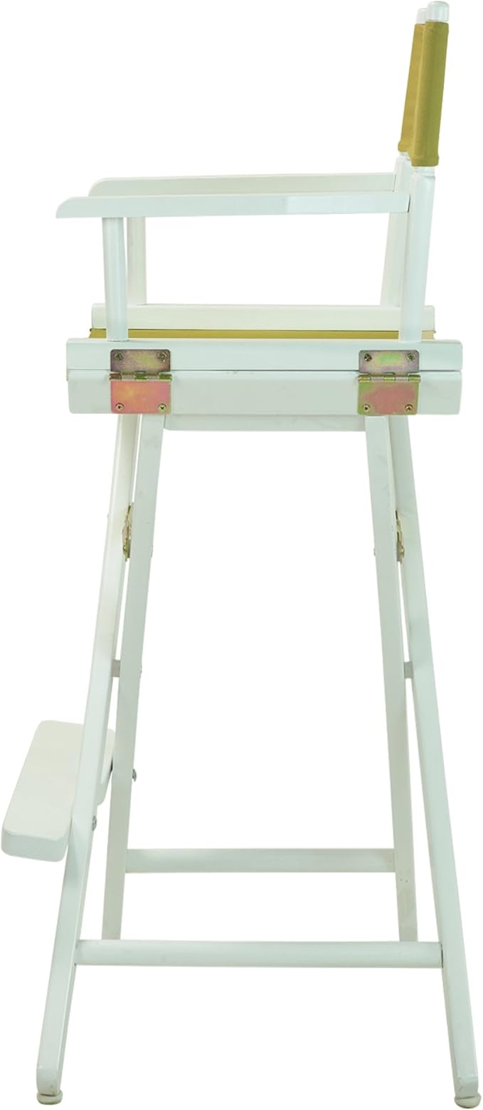 Casual Home Director's Chair, 30"-Bar Height, WhiteFrame/Sage Canvas