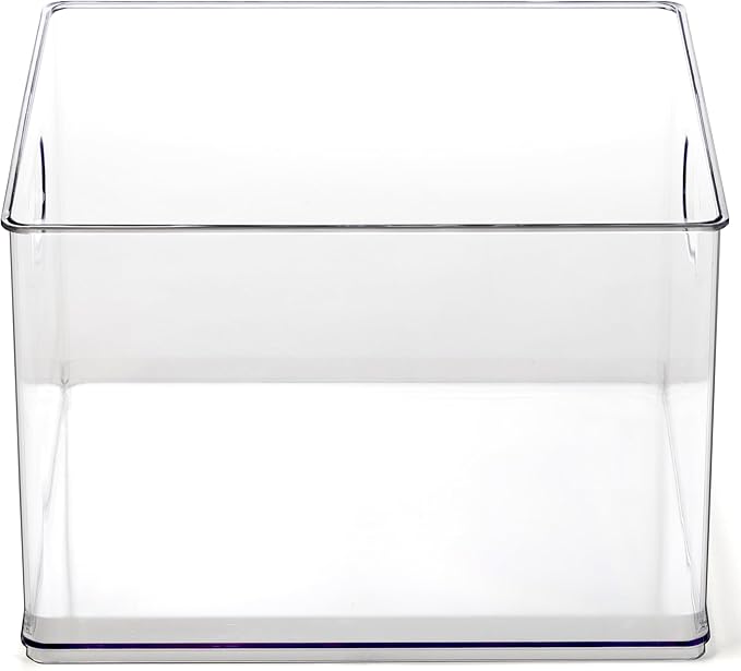 BINO | Stackable Plastic Storage Bins, Clear | THE CLARUS COLLECTION | Pantry Organizers and Storage Containers | Fridge Organizer Bins | Kitchen Cabinet Organizer | Medicine Cabinet Bin