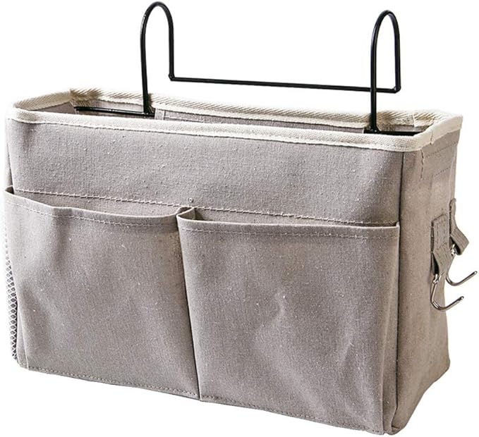 Arinda Bedside Storage Bag Hanging Organizer Bedside Caddy for Bunk Dorm Rooms Bed Rail
