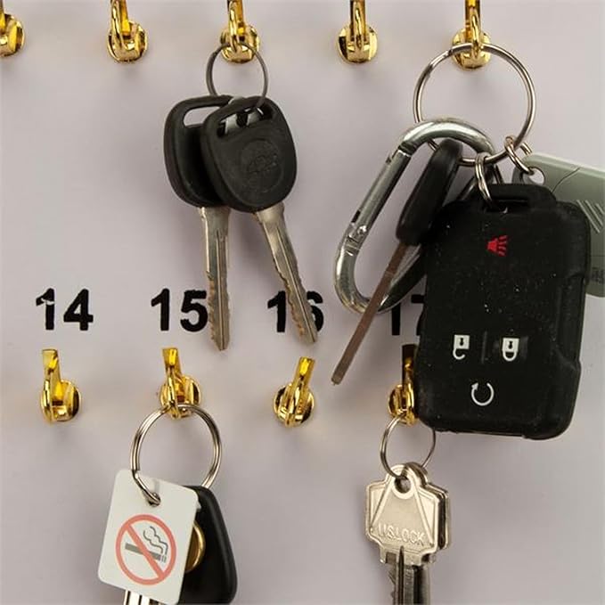 MICRO TEC Masonite Key Holder Wall Mount with 105 Spring Lock Hooks, 32" x 29.5" Heavy Duty Commercial Wall Key Organizer Rack for Dealership, Fleet, Garage, Office & Automotive Storage - Pack of 1