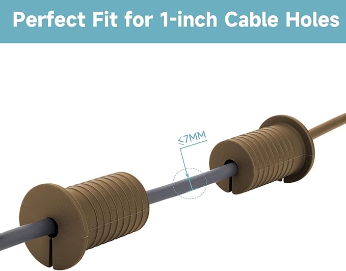 Starlink Cable Routing Kit,Starlink Cable Installation Kit,Starlink Mounting Accessories,2* Grommets, 1" Spade Drill Bit, 5/16" Drill Bit, 15 Wall Clamps,13" Cable Sleeve (Brown)