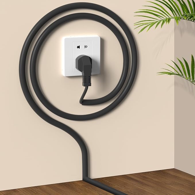 UOMTFAI Wall Cord Hider 196 Inch - Self-Adhesive Wire Cover Raceway for Walls, Flexible PVC Cable Concealer for Home and Office, W0.59 H0.39in - Black