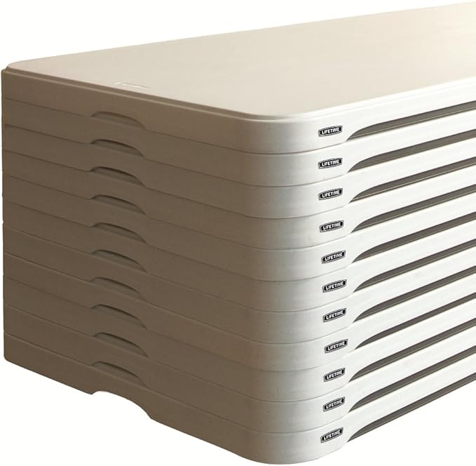 Lifetime 6-Foot Folding Tables, White Granite - Pallet Pack of 26