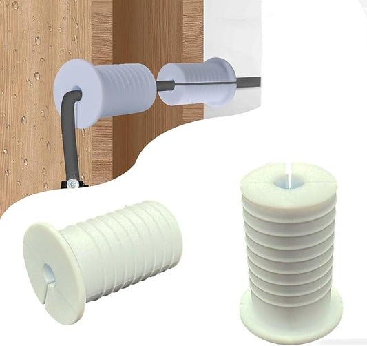 2 Pcs Starlink Cable Routing Kit for 1 Inch Wall Hole, Perforated Silicone Grommet, Cable Punch for Ethernet (White)