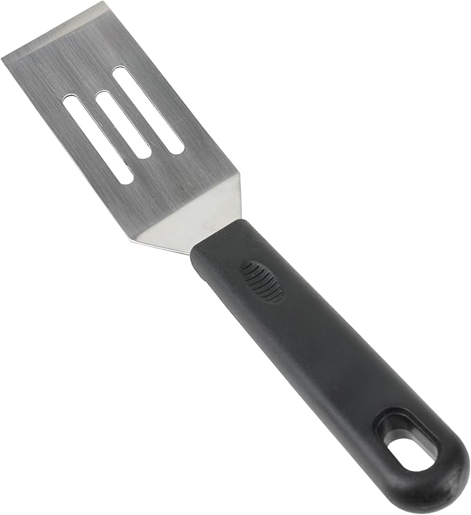 Chef Craft Select Stainless Steel Slotted Cookie Spatula, 8.5 inches in length, Black
