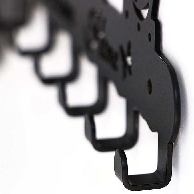 Deveosa Key Hooks Holder for Wall Decorative - Small Black Entryway Welcome Home Sign Key Hanging Hangers Wall Mounted Racks