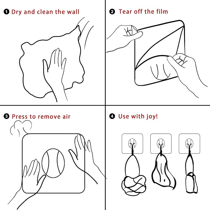 Latoxcaa Heavy Duty Adhesive Wall Hooks - Strong & Transparent, Hold up to 22lb, Waterproof & Reusable, Ideal for Kitchen, Bathroom, and Office (20 Pack)