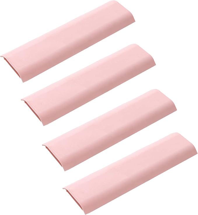 Cable Concealer Cord Cover, Airlxf 4 PCS Self-Adhesive Wall Cable Covers with 8 PCS Double-side Tapes for TV Computer Office Theater (4PCS Pink)
