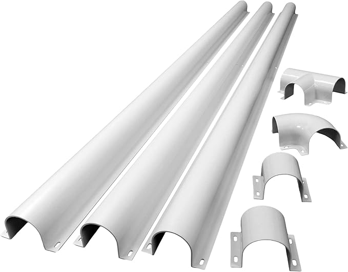 2" Plastic Flanged Wire Guard KIT - White