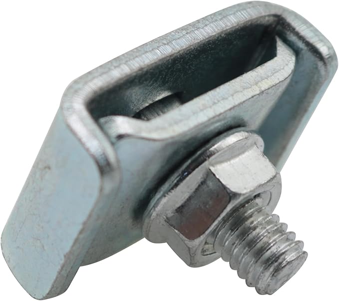 LQ Industrial 10PCS Electro Galvanized Grid Bridge Grid Type Cable Routing Bridge 2.5 Thick Carbon Steel Snap Sleeve Connection Kit Grid Wall Clamps Wiring Washer Kit Silver