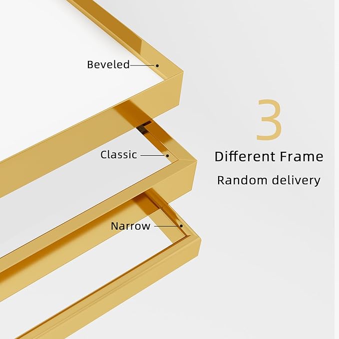 Beauty4U 59" x 16" Tall Full Length Mirror with Stand, Gold Wall Mounting Full Body Mirror, Metal Frame Full-Length Tempered Mirror for Living Room, Bedroom