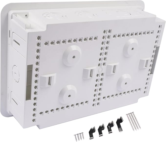 in Wall Cable Management Kit 9" in-Wall TV Media Box Recessed TV Outlet & Network Enclosure - Replacement for Working with Roku, Apple TV, Fire TV Stick