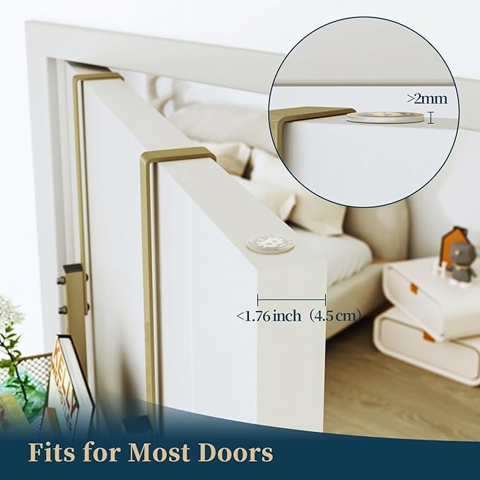 Consumest Over The Door Hooks Organizer - 4 Tier Door Coat Rack with 3 Baskets & 12 Hooks, Stainless Steel Towel Hanger for Bedroom, Bathroom, Living Room, Gold
