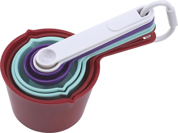 GoodCook Everyday 8‑Piece Measuring Cup & Spoon Set, Multi‑Color