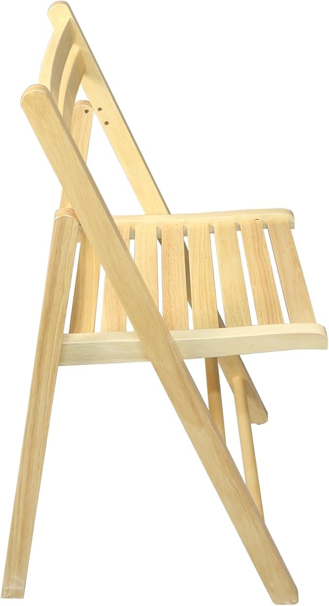 Casual Home Wooden Folding Chairs 2-Pcs Set - Natural