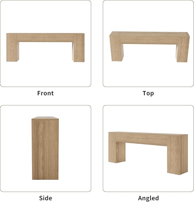 Epecoya 86-Inch Oak Console Table for Living Room, Farmhouse Extra Long Entryway Table, Wood Sofa Table Behind Couch for Hallway, Entry Way, Entrance, Light Oak