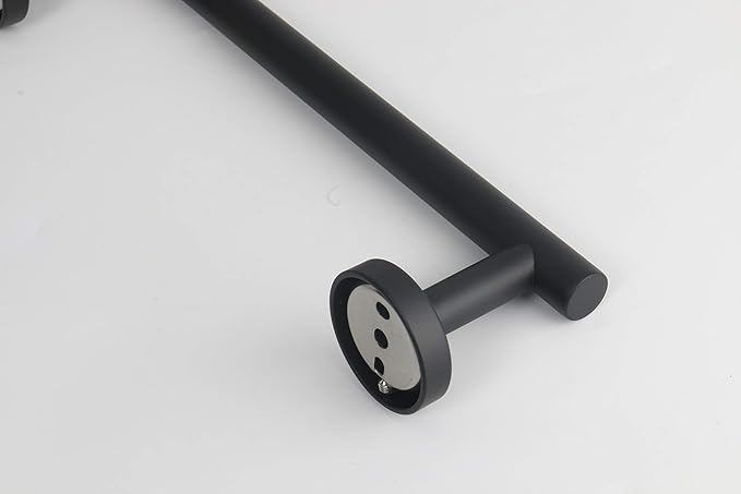 TocTen Bath Towel Bar - Thicken SUS304 Stainless Steel Bathroom Towel Holder, Towel Rod for Bathroom Heavy Duty Wall Mounted Towel Rack Hanger (33IN, Black)