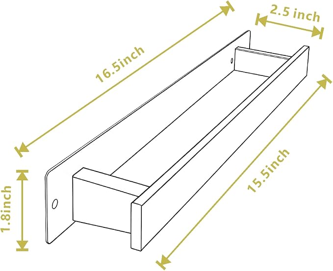 Bathroom Towel Bars,16-Inch Stainless Steel Towel Bar for Large Towel,Strong Self-Adhesive/Screws Wall Mounting,Rust-Proof,Towel Holder for Bathroom and Kitchen Storage (Gold)