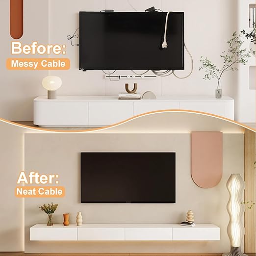 in-Wall TV Cable Management Kit with Recessed Dual AC Outlet, 9FT Extension Cord & Brush Wall Plate, TV Wire Hider for Wall Mounted TV, Power & Low Voltage Cable Concealer (2AC)