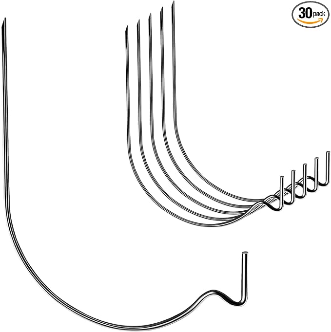 FURHUA 30pcs Black Super Hook Picture Hangers and Office Pack, Drywall Hooks for Hanging Pictures, Wall Hooks, Picture Hangers, Picture Hanging Kit，Hang Art, Clock, Shelves, Mirrors