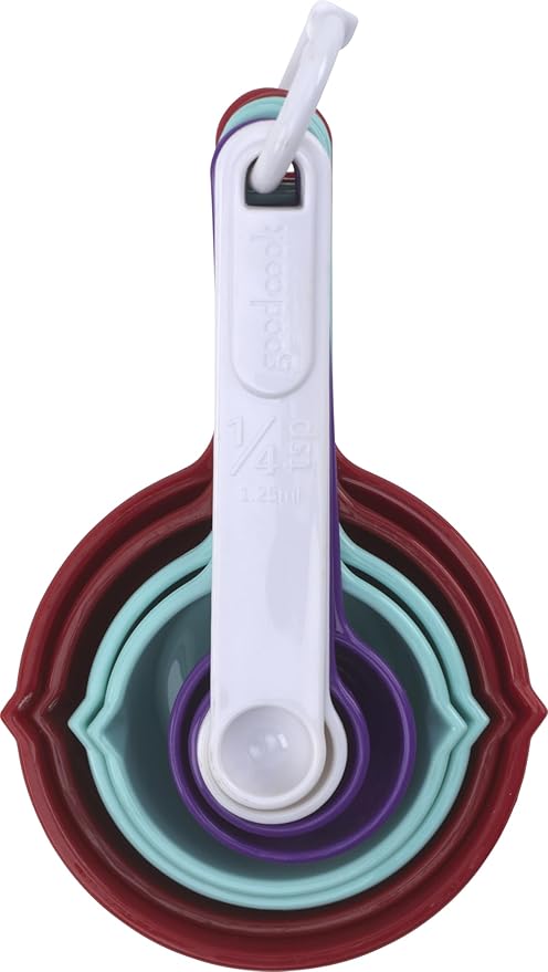GoodCook Everyday 8‑Piece Measuring Cup & Spoon Set, Multi‑Color