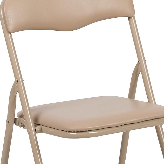 Flash Furniture Mindy Kids 3-Piece Folding Square Table and Chairs Set for Daycare and Classrooms, Children's Activity Table and Chairs Set, Tan