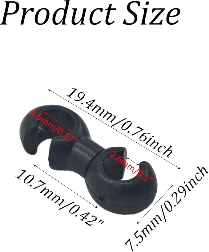Black Bike Cable Clips