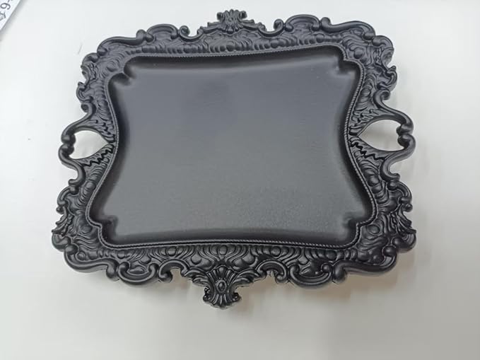 khtumeware 1 Pack Jewelry Dish Matte Black Jewelry Trays ideal for holding jewelry rings and small trinkets.