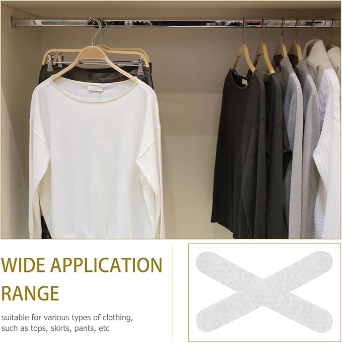 FOMIYES Non-Slip Hanger Grips 100Pcs Adhesive Silicone Strips for Clothes Anti-Skid Coat Rack Tape for Closet Organization and Secure Clothing Storage