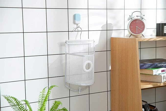 ALYER Small Hanging Mesh Shower Caddy,Series Toiletry and Bath Accessories Organizer (White)